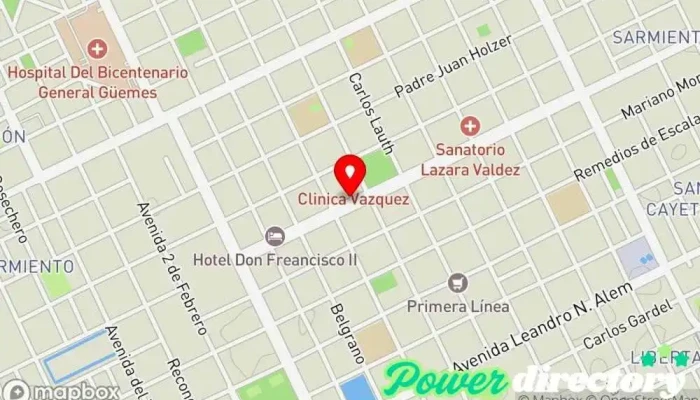 mapa de Clinica Castelli SRL Médico en Juan José Castelli
