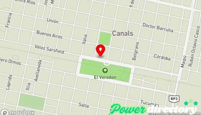 mapa de Clinica Privada Canals SRL Clínica ambulatoria, Médico de urgencias, Médico de medicina general, Centro médico, Laboratorio de análisis clínicos en Canals