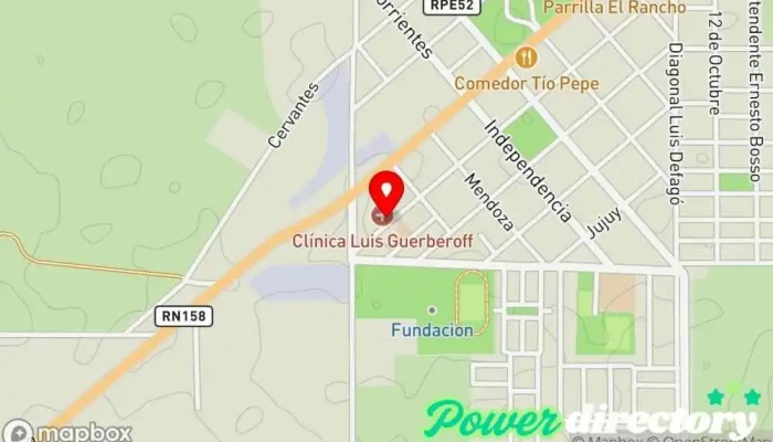 mapa de Clinica Privada Dr Luis Guerberoff Hospital privado en Pozo del Molle