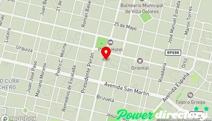 mapa de Clinica Privada SRL Clínica ambulatoria, Dermatólogo en Villa Dolores