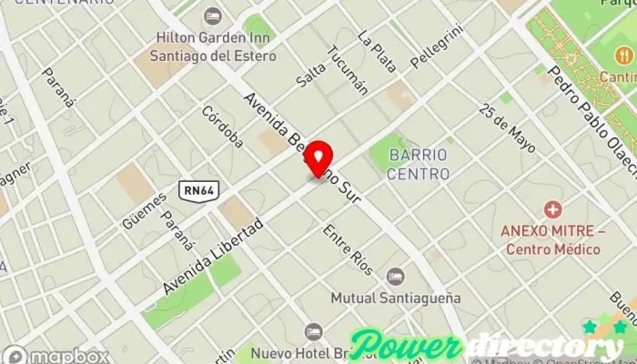 mapa de Clínica Yunes Hospital especializado en Santiago del Estero