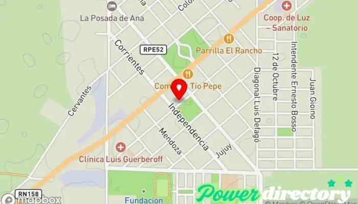 mapa de Club Almafuerte Mutual Institución financiera en Pozo del Molle