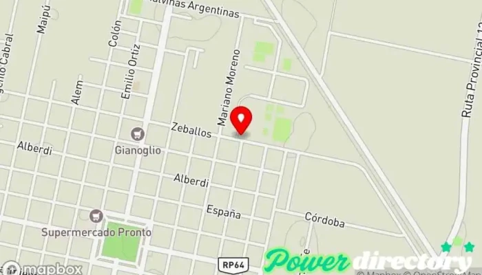 mapa de Club Atletico Sastre Mutual Social y Deportivo Club en Sastre