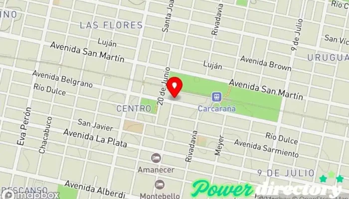 mapa de Cobro Express Servicio de transferencias de dinero en Carcaraña