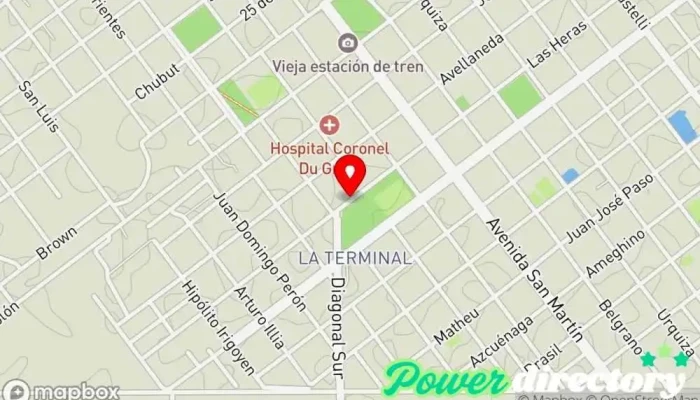 mapa de Cobro Express Servicio de transferencias de dinero en Coronel Du Graty
