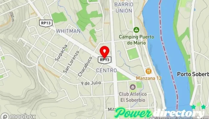 mapa de Cobro Express Servicio de transferencias de dinero en El Soberbio