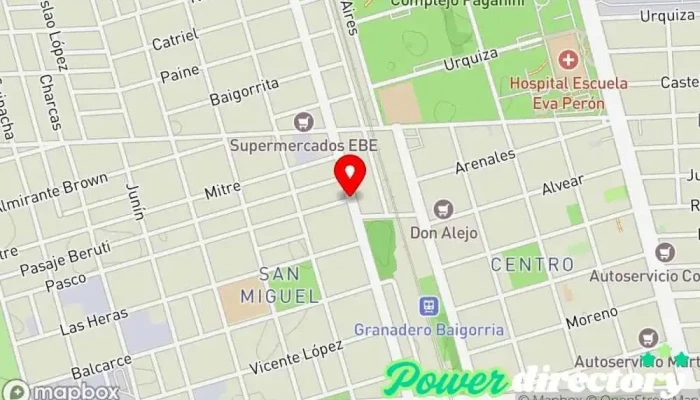 mapa de Cobro Express Servicio de transferencias de dinero en Granadero Baigorria