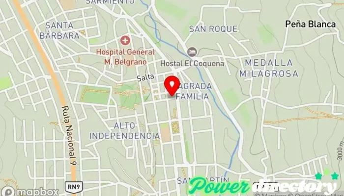 mapa de Cobro Express Servicio de transferencias de dinero en Humahuaca