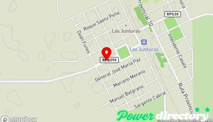 mapa de Cobro Express Servicio de transferencias de dinero en Las Junturas