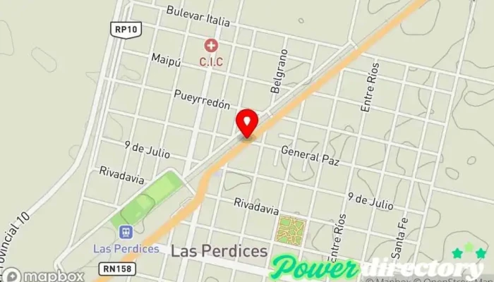 mapa de Cobro Express Servicio de transferencias de dinero en Las Perdices