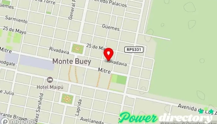 mapa de Cobro Express Servicio de transferencias de dinero en Monte Buey