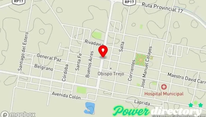mapa de Cobro Express Servicio de transferencias de dinero en Obispo Trejo
