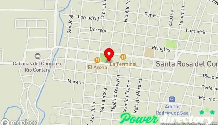 mapa de Cobro Express Servicio de transferencias de dinero en Santa Rosa del Conlara