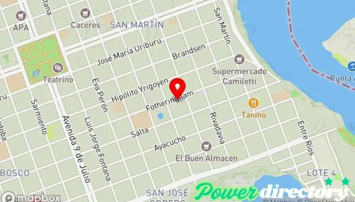 mapa de COFINAR PRESTAMOS Institución financiera en Formosa