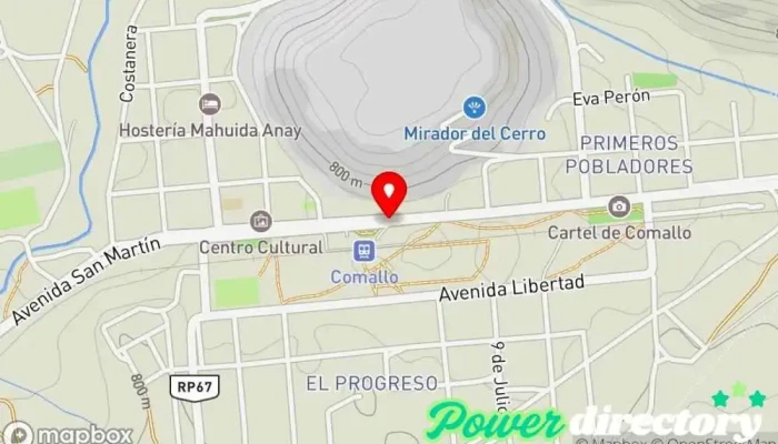 mapa de Comallo  en Comallo