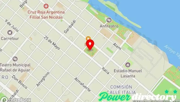 mapa de CONCRETAR PRESTAMOS SAN NICOLAS Institución financiera en San Nicolás de Los Arroyos