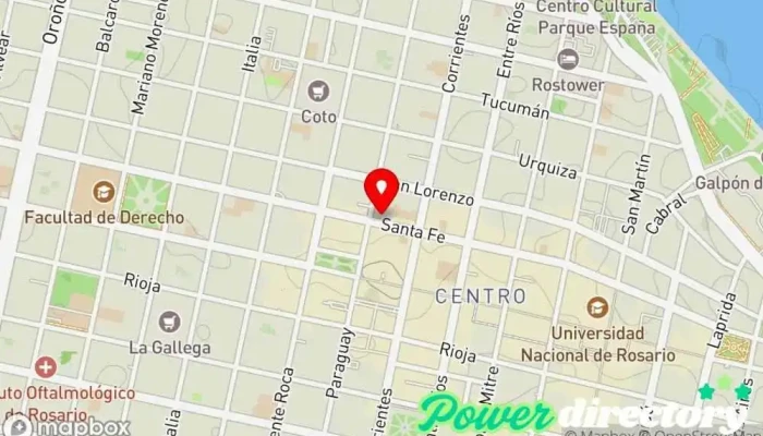 mapa de Conficred S.A. Agencia de préstamos, Planificador financiero en Rosario