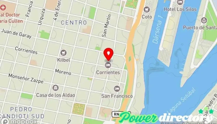 mapa de Confina Santa Fe SA Comercio en Santa Fe de la Vera Cruz