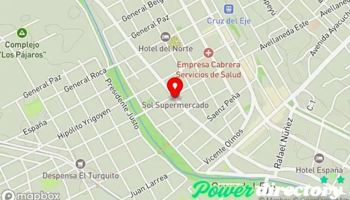 mapa de Consultoria De Kinesiologia Y Fisioterapia  en Cruz del Eje