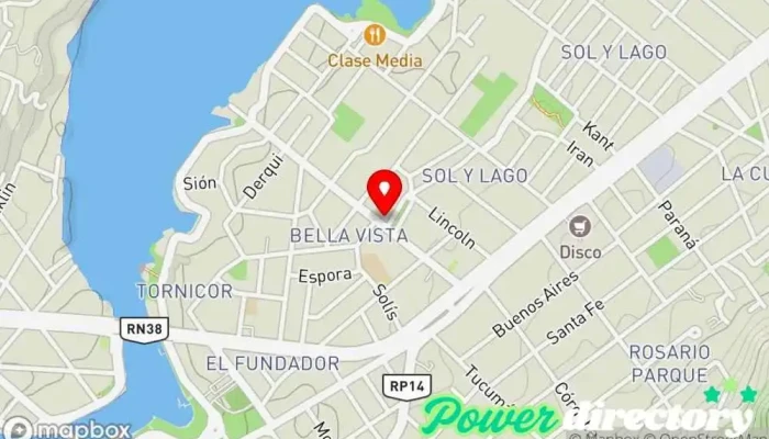 mapa de Consultorio de Fisioterapia Y Kinesiologia Clínica de fisioterapia en Villa Carlos Paz
