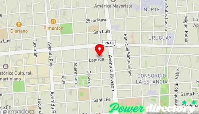 mapa de Consultorio Fisiokinesico Centro de rehabilitación en San Juan