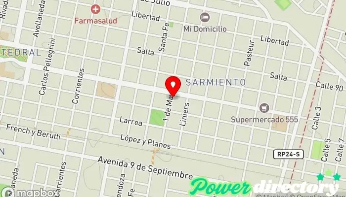 mapa de Consultorio Kinesiologia Y Fisioterapia  en San Francisco