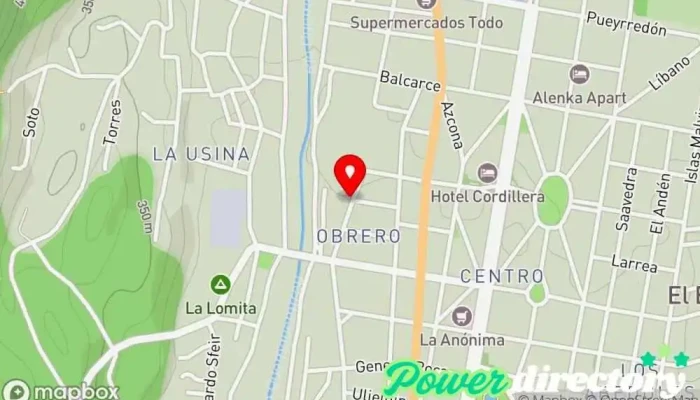 mapa de Consultorio psicológico ACF Servicio de salud mental en El Bolsón