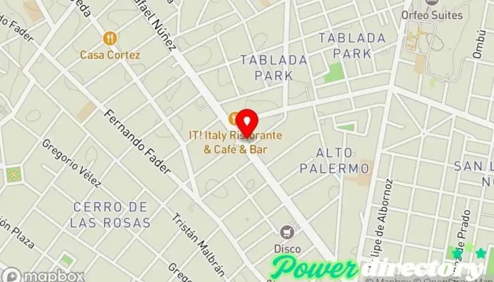 mapa de Consultorios Marzi Fisioterapeuta, Esteticista, Centro de depilación láser, Osteópata en Córdoba