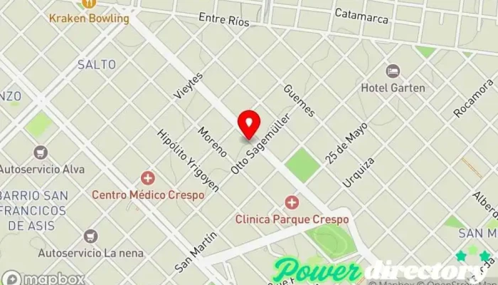 mapa de ConsuMax Institución financiera en Crespo