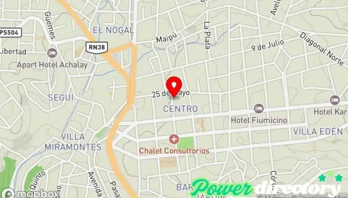 mapa de Coop. Agua La Falda Compañía suministradora de agua en La Falda