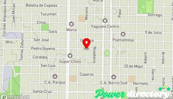 mapa de Coop de Vivienda Credito Consumo Y Serv Sociales Banco en Villaguay