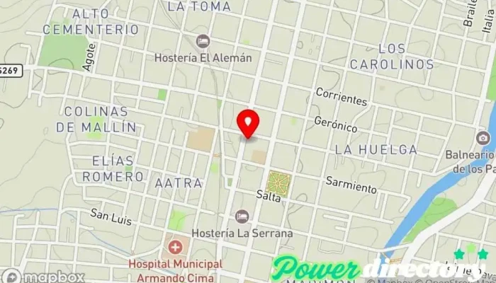 mapa de Cooperativa Candelaria Limitada Prestamista hipotecario en Cosquín