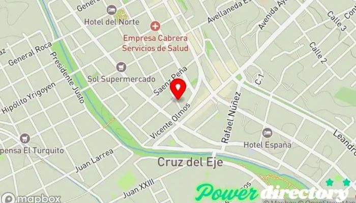 mapa de Cooperativa Cruz Del Eje Ltda. Delegación de Servicios Sociales en Cruz del Eje