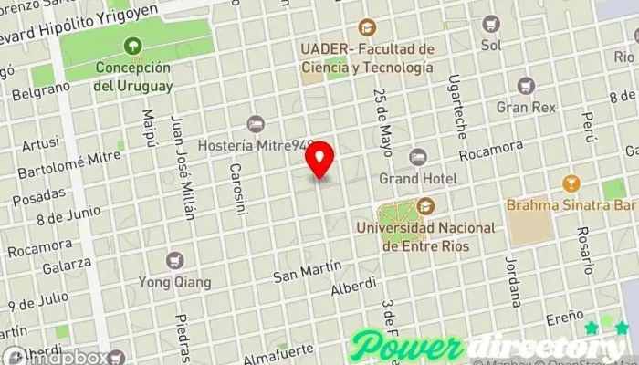 mapa de Cooperativa de Credito Palmares Limitada Cooperativa de ahorro y crédito en Concepción del Uruguay