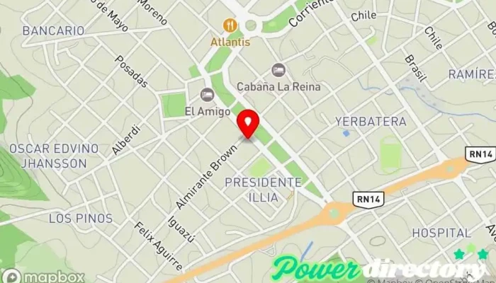 mapa de Cooperativa De Electricidad De Cainguas Limitada Compañía eléctrica en Aristóbulo del Valle