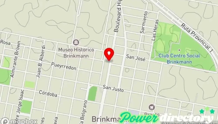 mapa de Cooperativa de Servicios Brinkmann Contratista de servicios públicos en Brinkmann