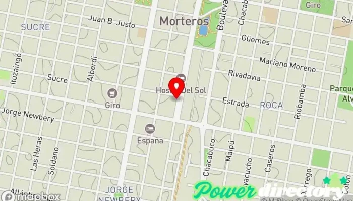 mapa de Cooperativa de Servicios Públicos de Morteros Ltda - CoopMorteros Compañía eléctrica en Morteros