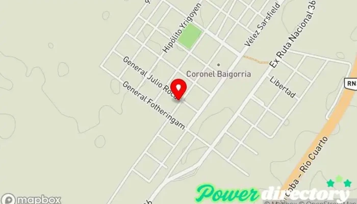 mapa de Cooperativa Eléctrica de Coronel Baigorria Limitada Oficinas de empresa en Coronel Baigorria