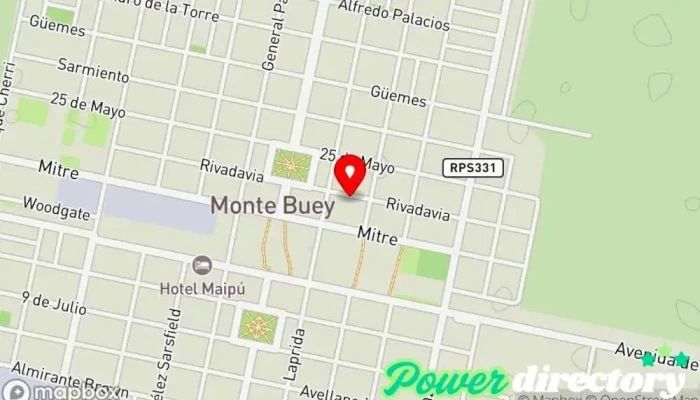 mapa de Cooperativa Electrica De Monte Buey Oficinas de empresa en Monte Buey