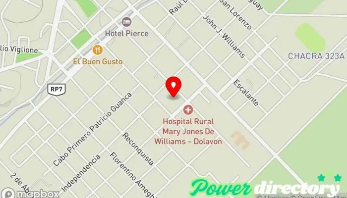mapa de Cooperativa Electrica Dolavon Oficinas de empresa en Dolavon