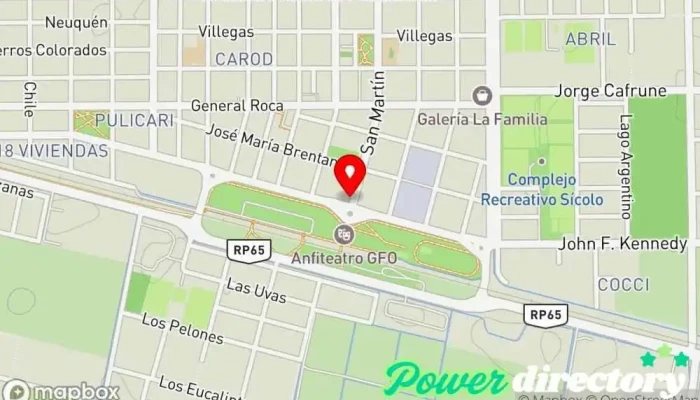 mapa de Cooperativa Obrera Supermercado, Tienda de alimentación en Gral. Fernandez Oro