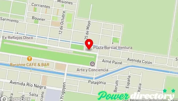 mapa de Cooperativa Obrera Supermercado, Tienda de alimentación en Ingeniero Luis A. Huergo