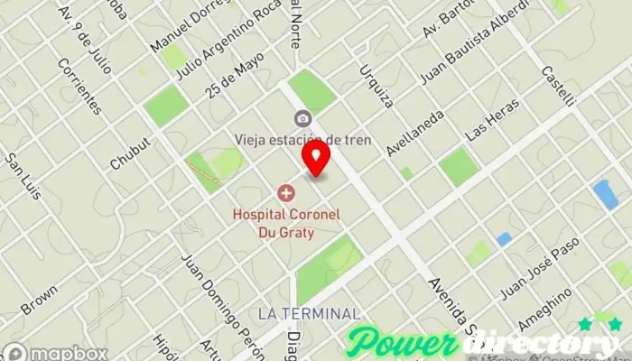 mapa de Cooperativa Telefonica de Coronel Du Graty Centro comercial en Coronel Du Graty