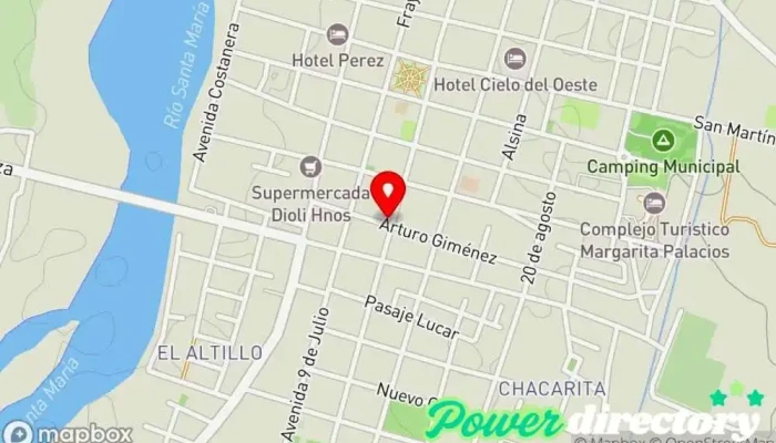 mapa de Cooperativa Telefónica Santa María Ltda. Oficinas de empresa en Santa María
