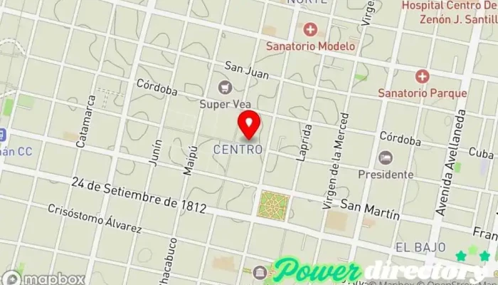 mapa de Corefin Agencia de préstamos en San Miguel de Tucumán