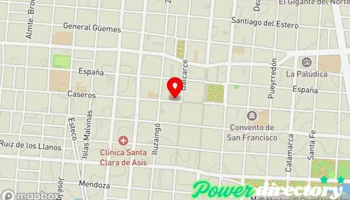mapa de Corefin Agencia de préstamos en Salta
