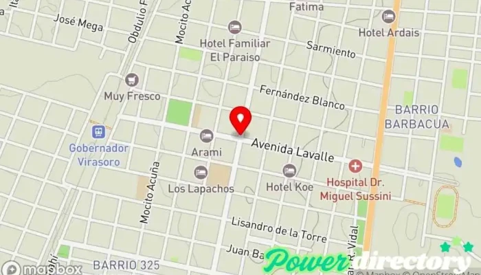 mapa de Corefin Agencia de préstamos en Gdor. Virasoro