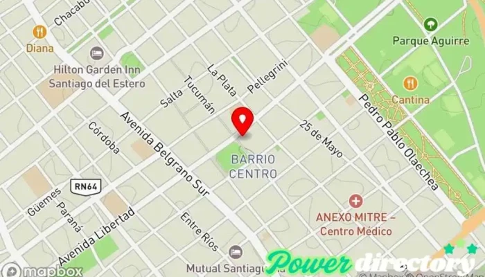 mapa de Corefin Agencia de préstamos en Santiago del Estero