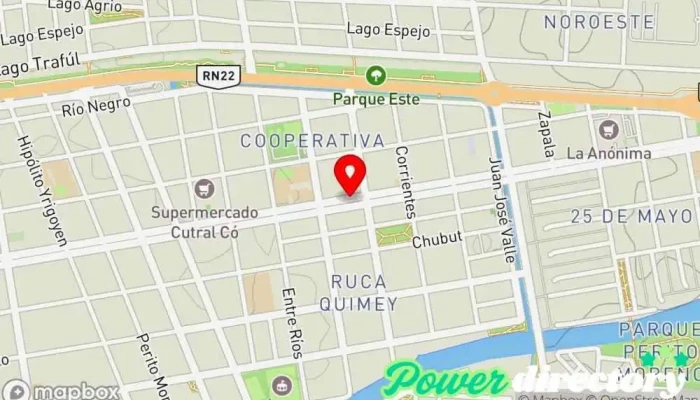 mapa de Corefin Agencia de préstamos en Cutral Co