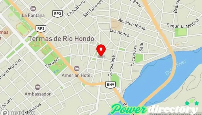 mapa de Corefin Agencia de préstamos en Termas de Río Hondo